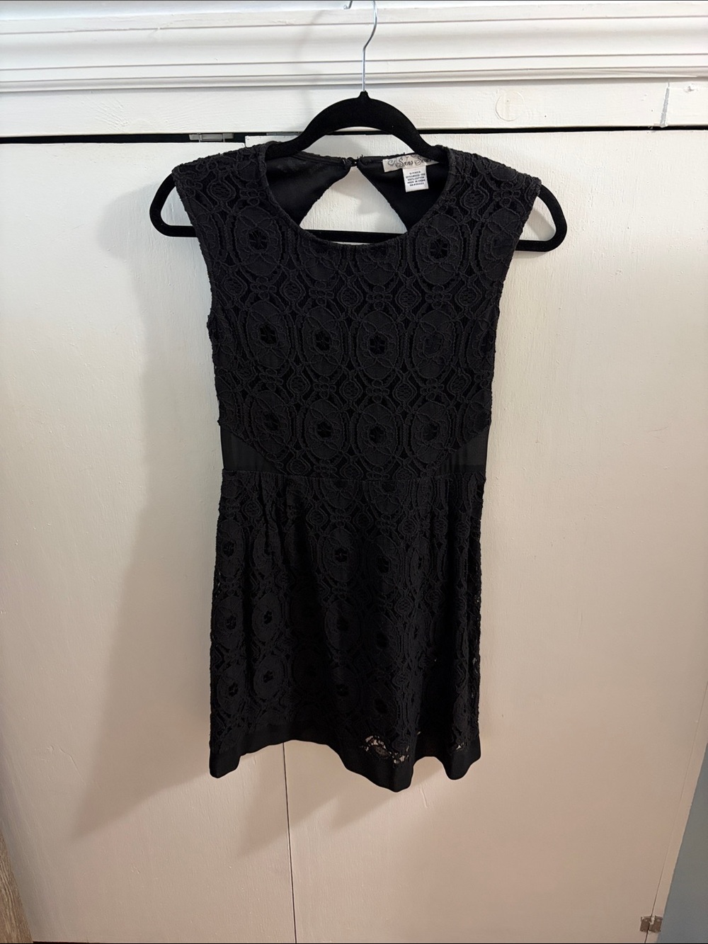 Sans Souci Black Lace Overlay Dress